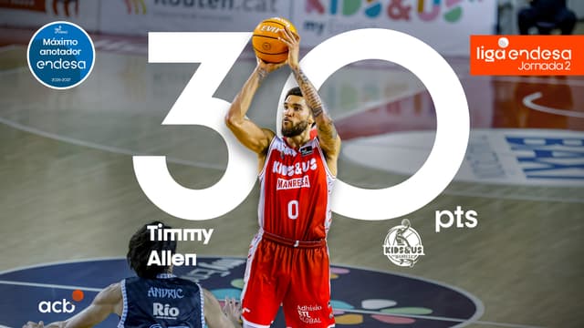 Timmy Allen, Máximo Anotador Endesa de la Jornada 2