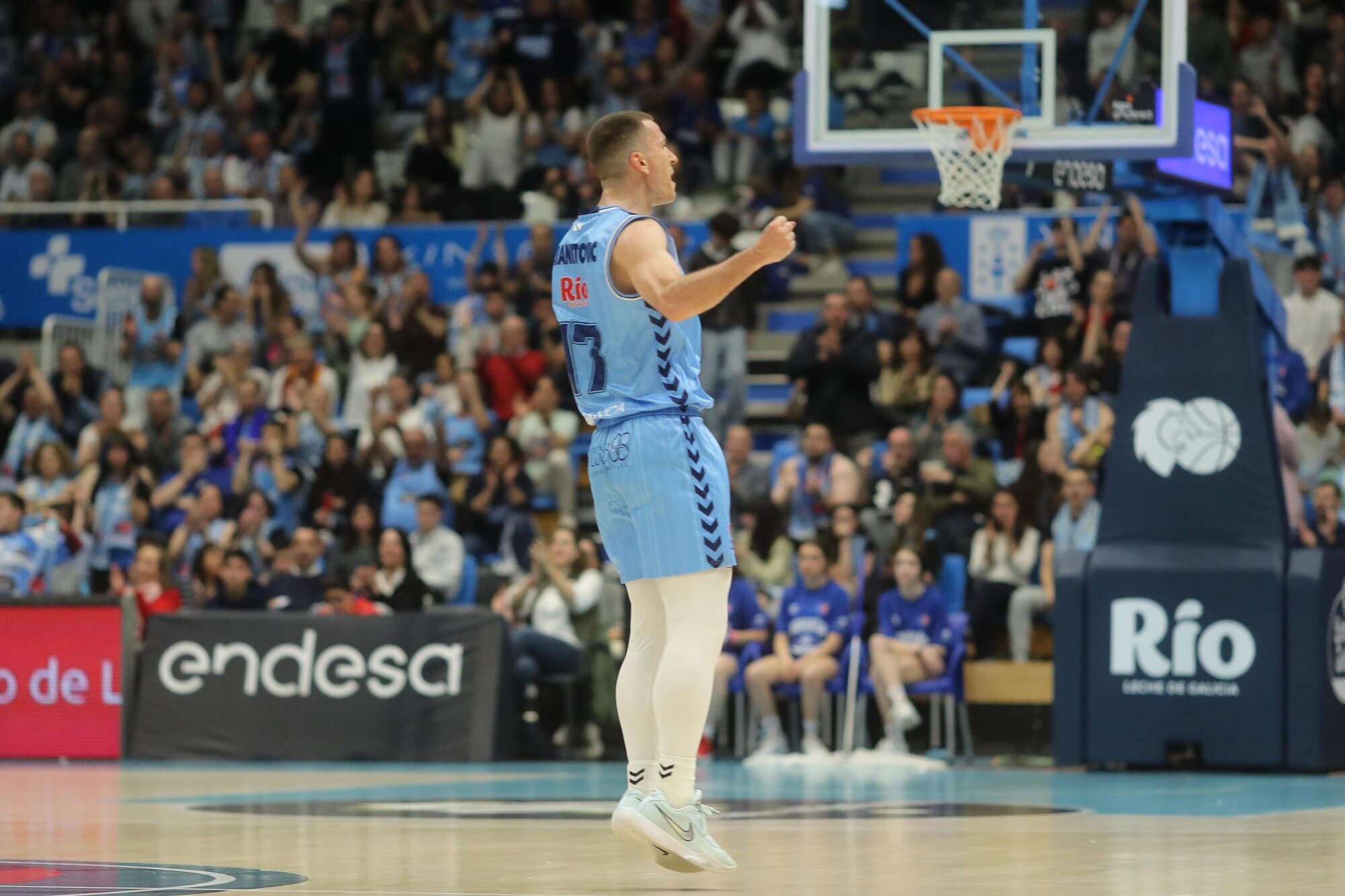 Aranitovic celebra con la grada del Pazo