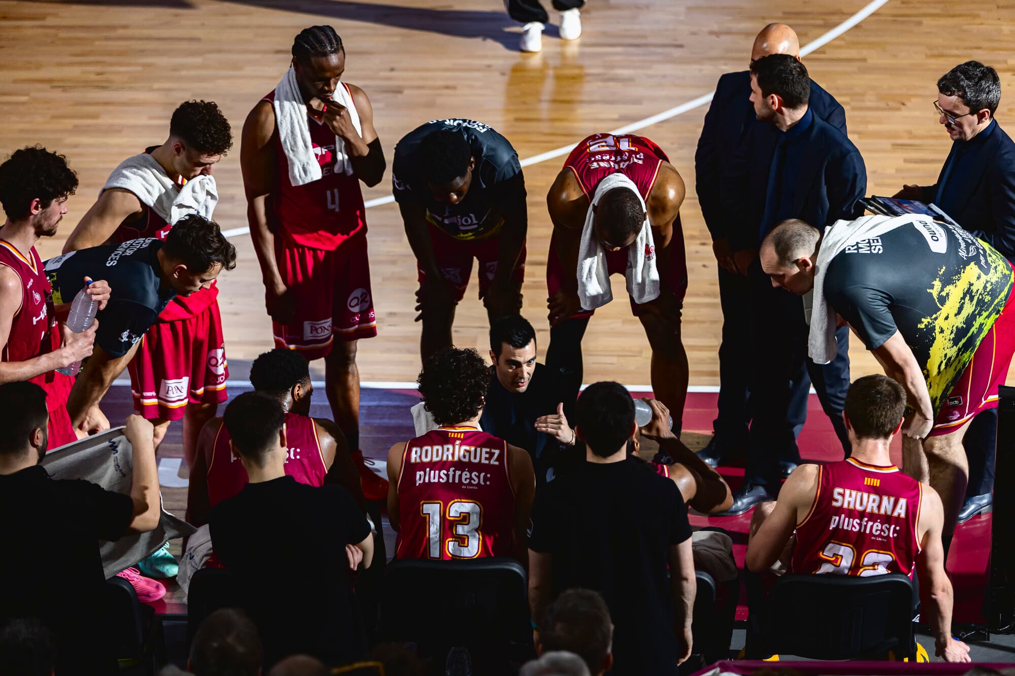 La plantilla de Hiopos Lleida en el tiempo muerto
