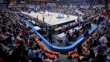 Polideportivo el Plantío de Burgos, durante la disputa de la Final a 6 de Liga U