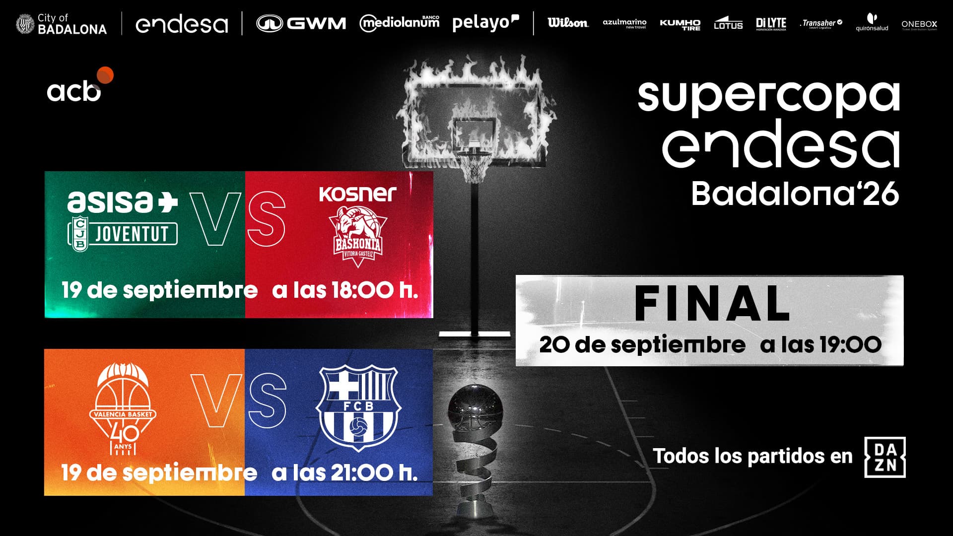 Horarios de la Supercopa Endesa Badalona 2026