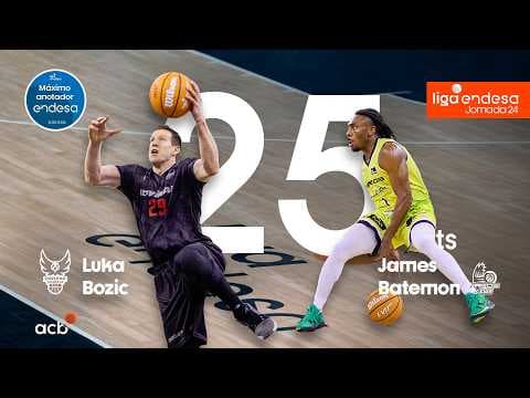 Luka Bozic y James Batemon, Máximos Anotadores Endesa de la Jornada 24
