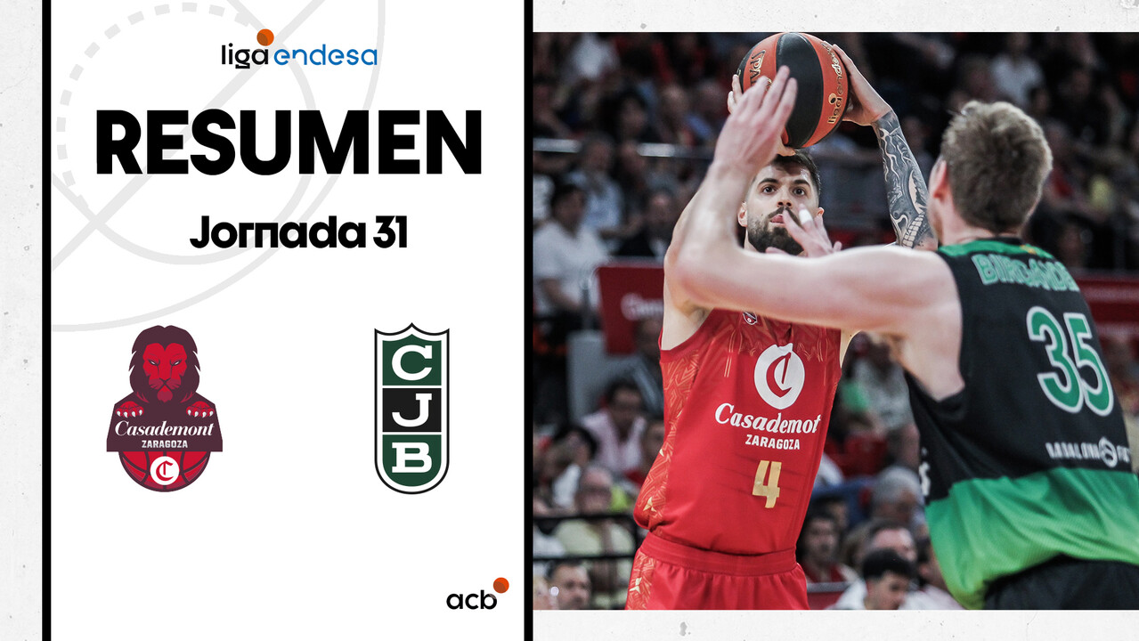 Resumen Casademont Zaragoza 87 - Joventut Badalona 77 (J31)