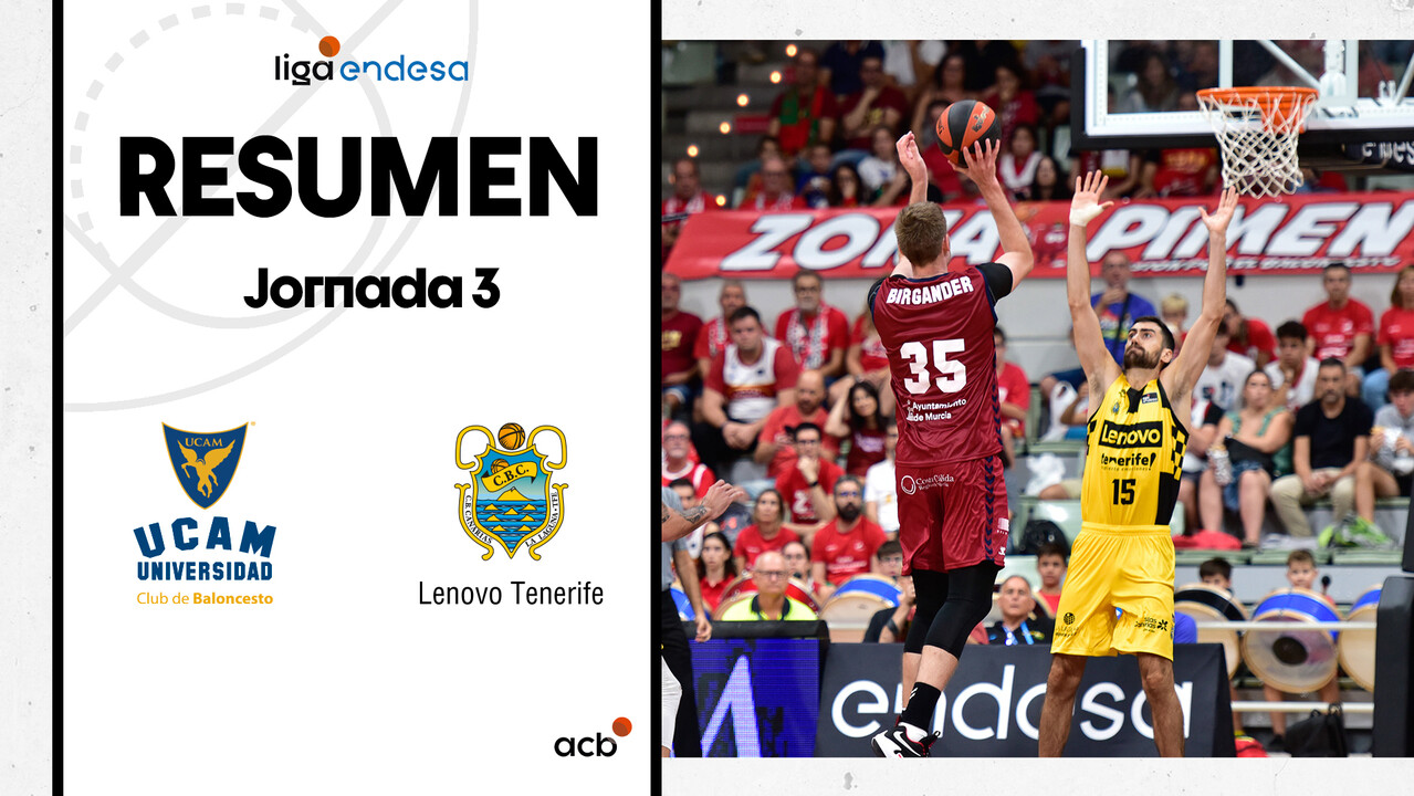 Resumen UCAM Murcia 80 - Lenovo Tenerife 68 (J3)