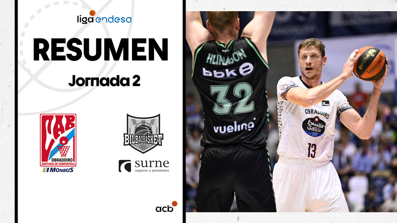 Resumen Monbus Obradoiro 77 - Surne Bilbao Basket 78 (J2)