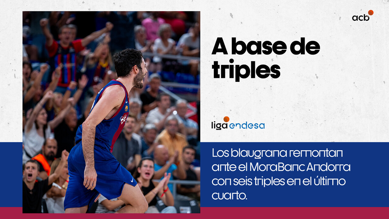 El Barça gana a base de triples