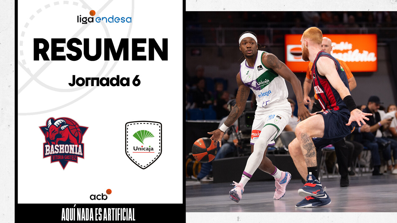 Resumen Baskonia 84 - Unicaja 93 (J6)