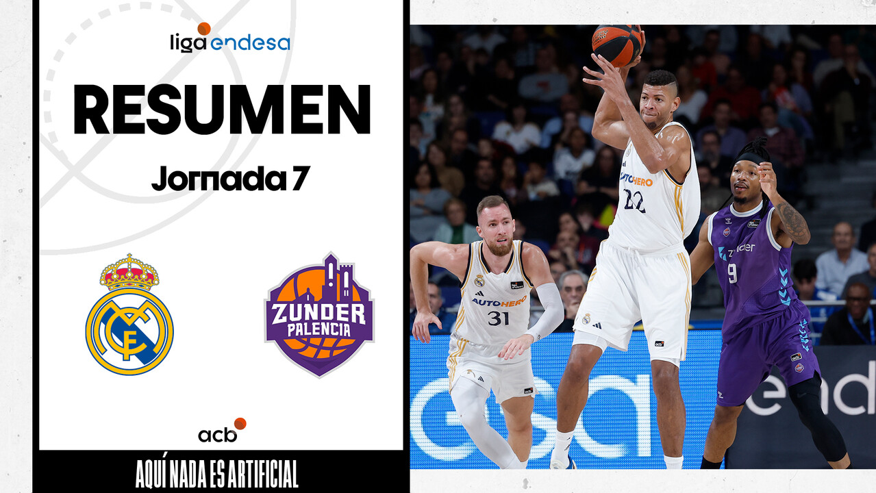 Resumen Real Madrid 91 - Zunder Palencia 68 (J7)