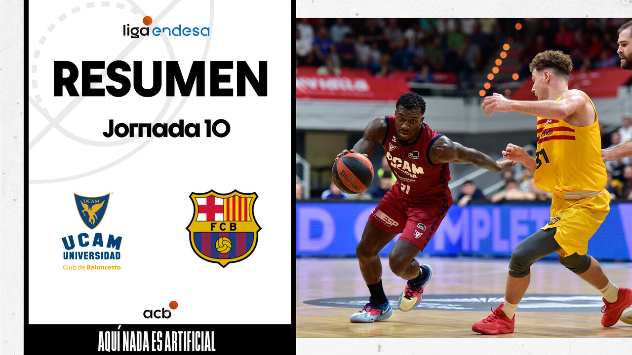 Resumen UCAM Murcia 82 - Barça 73 (J10)