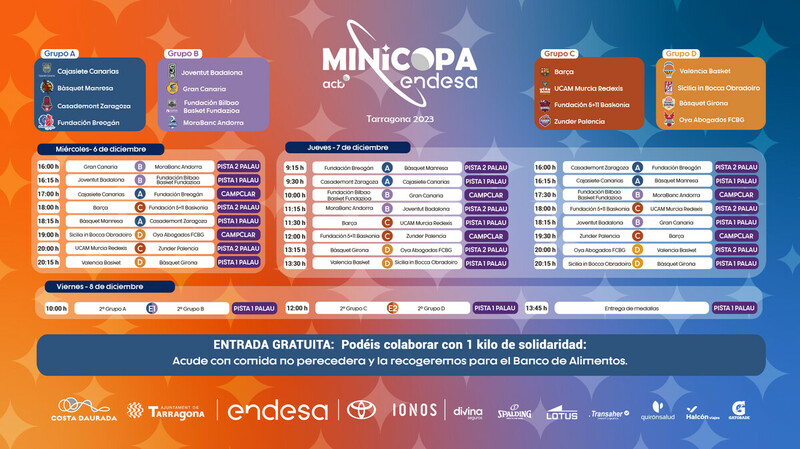 Definido el calendario de la Minicopa Endesa Tarragona 2023