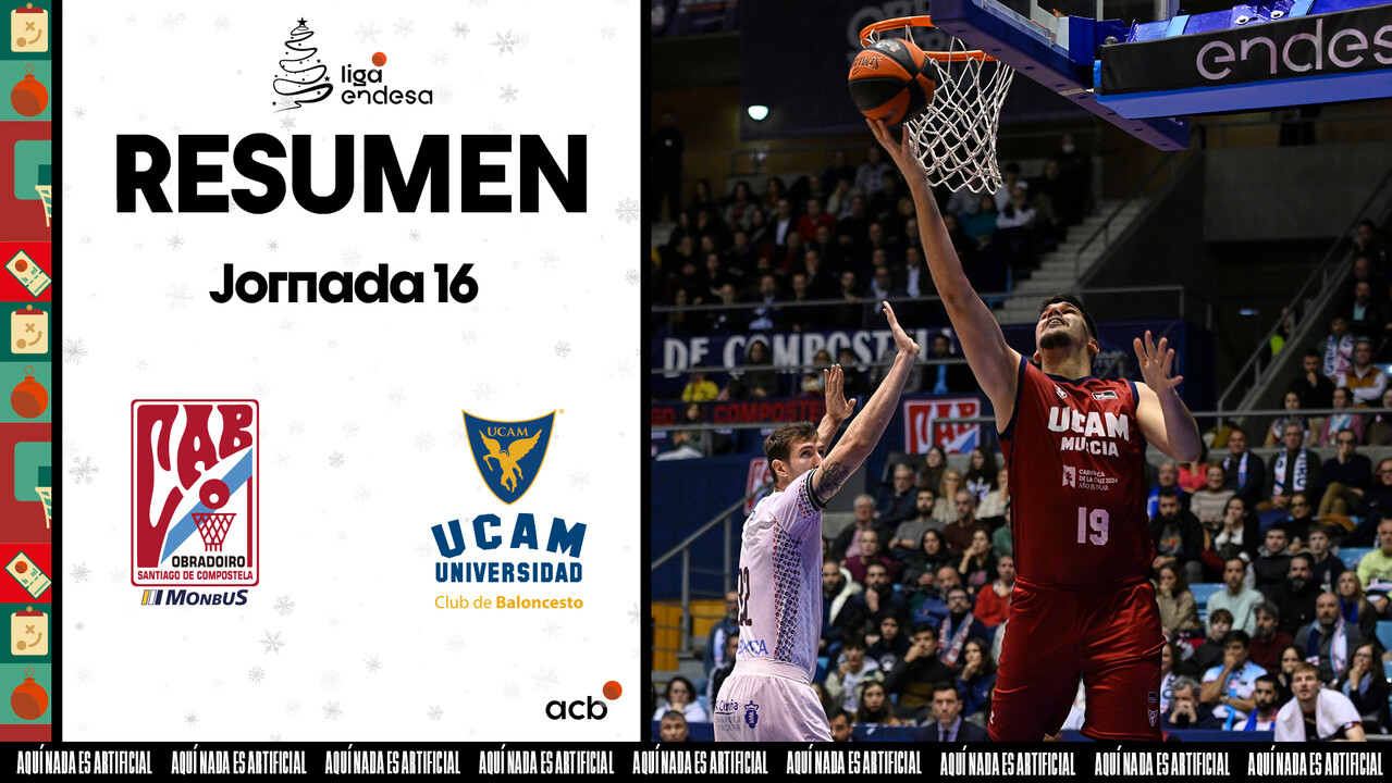 Resumen Monbus Obradoiro 79 - UCAM Murcia 87 (J16)