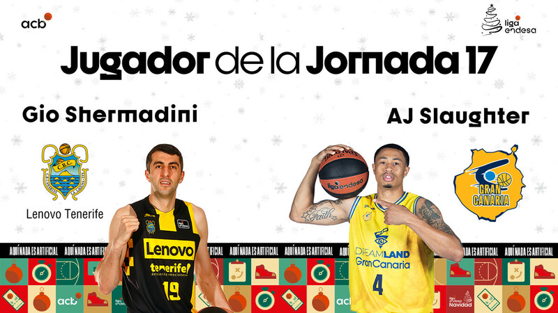 Gio Shermadini y AJ Slaughter, Jugadores de la Jornada 17
