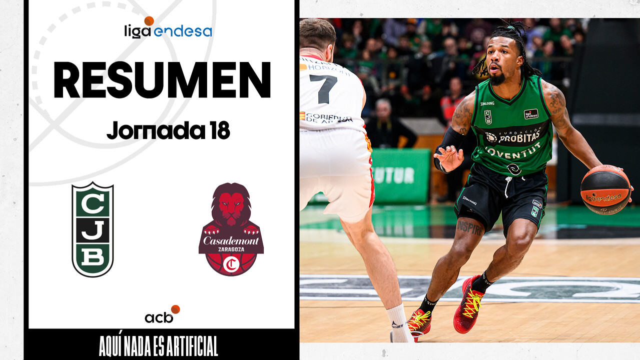 Resumen Joventut Badalona 95 - Casademont Zaragoza 84 (J18)