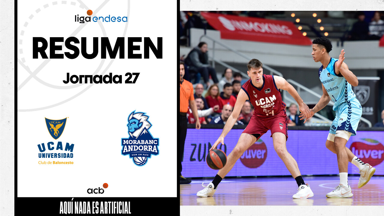 Resumen UCAM Murcia 99 - MoraBanc Andorra 86 (J27)