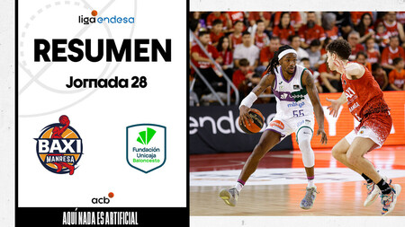 Resumen BAXI Manresa 77 - Unicaja 88 (J28)