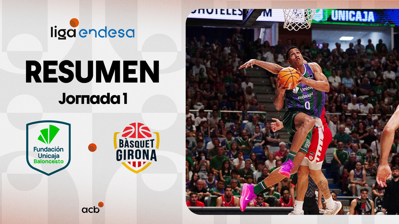 Resumen Unicaja 90 - Bàsquet Girona 73 (J1)