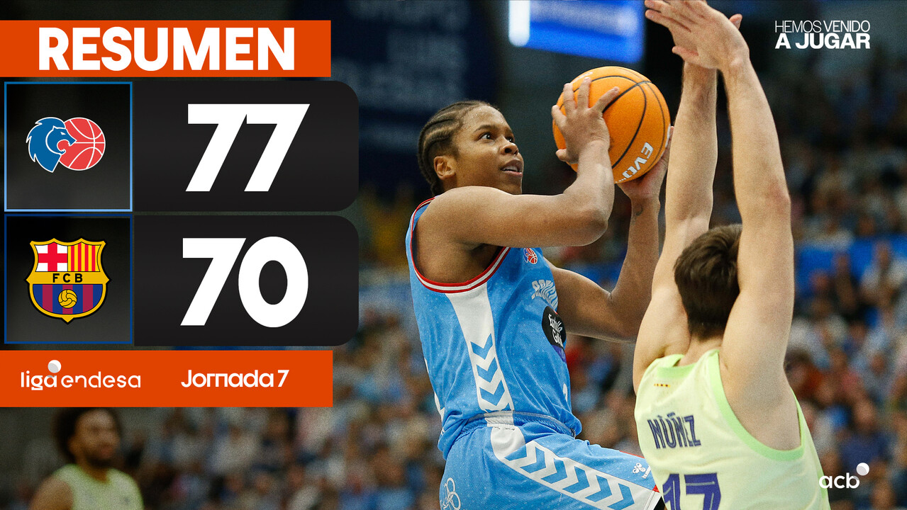 Resumen Río Breogán 77 - Barça 70 (J7)
