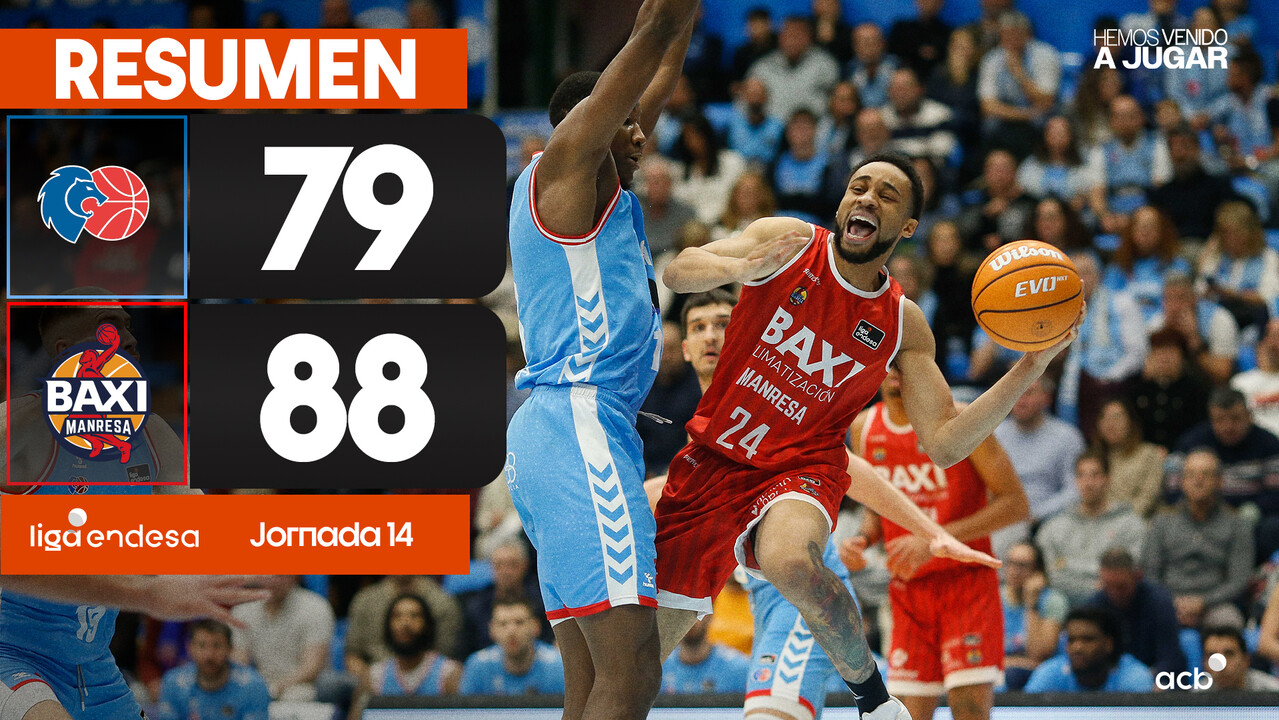 Resumen Río Breogán 79 - BAXI Manresa 88 (J14)
