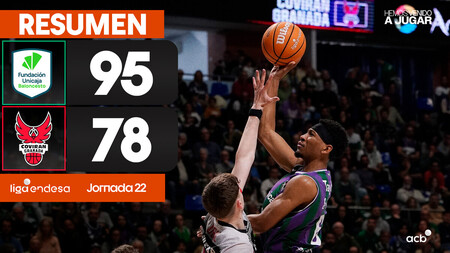 Resumen Unicaja 95 - Coviran Granada 78 (J22)