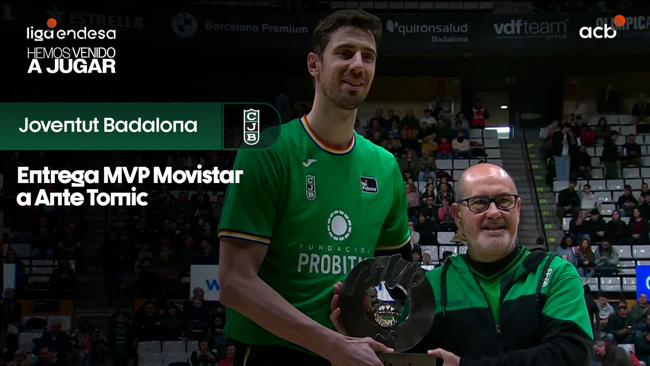 Ante Tomic recibe el MVP Movistar del mes de febrero