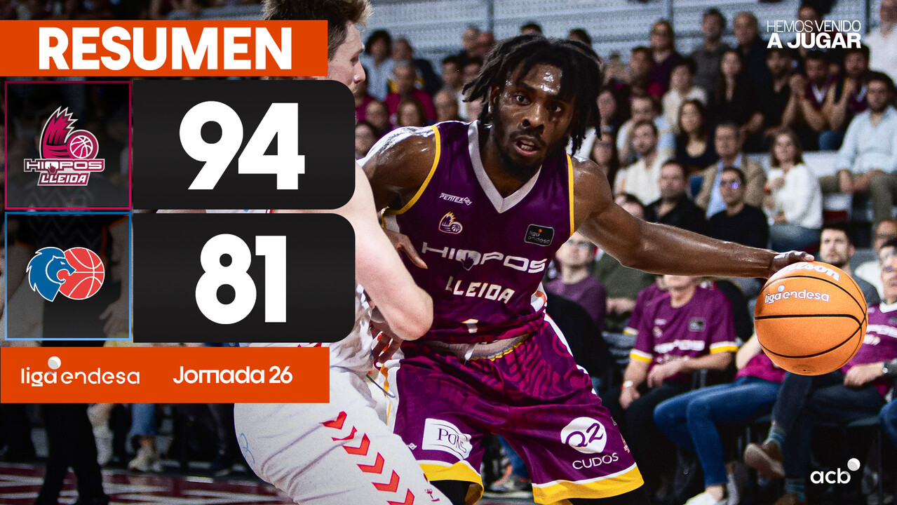 Resumen Hiopos Lleida 94 - Río Breogán 81 (J26)