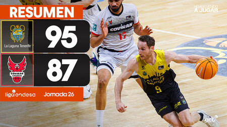 Resumen La Laguna Tenerife 95 - Coviran Granada 87 (J26)