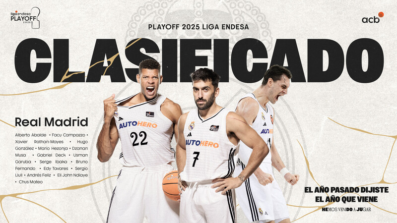 El Real Madrid, primer pasajero del Playoff de Liga Endesa 2024-25