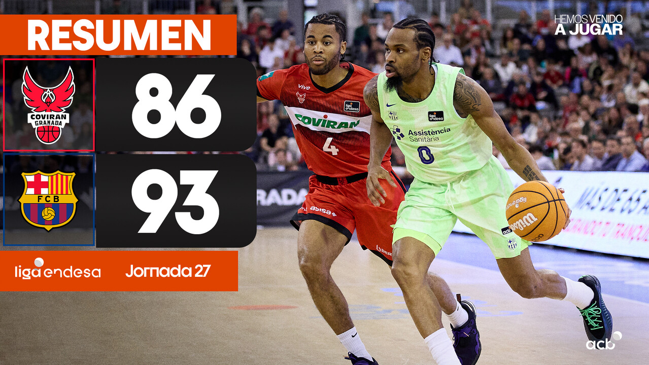 Resumen Coviran Granada 86 - Barça 93 (J27)