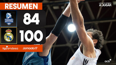 Resumen MoraBanc Andorra 84 - Real Madrid 100 (J17)