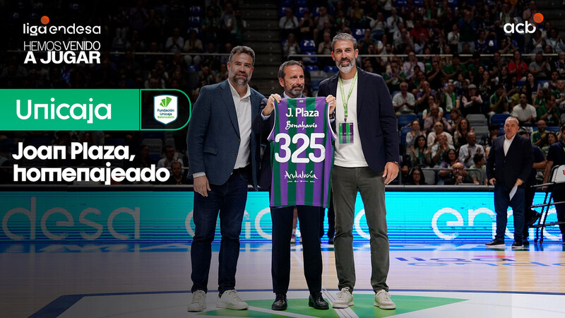 Unicaja homenajea a Joan Plaza, uno de los suyos
