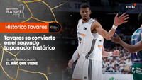 ¡Tavares ya es el 2º máximo taponador histórico en era acb!