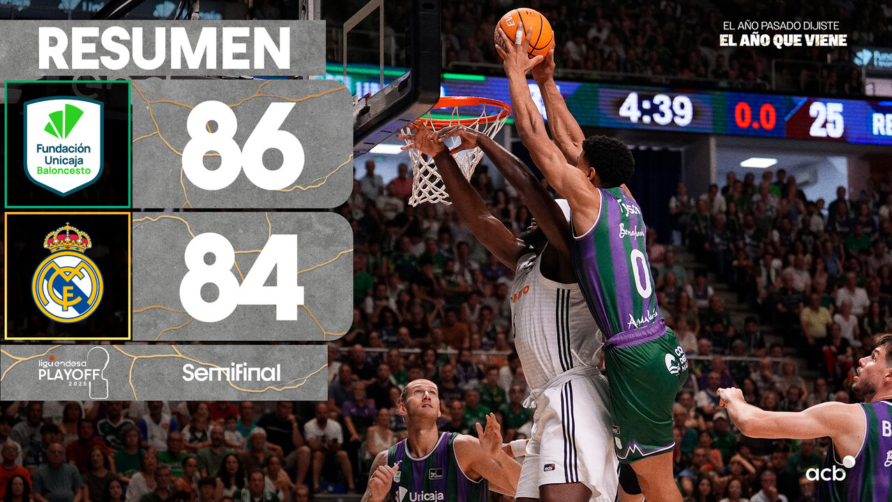 Resumen Unicaja 86 - Real Madrid 84 (3º Semis)