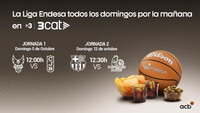 La Liga Endesa, los domingos por la mañana en TV3 y 3Cat