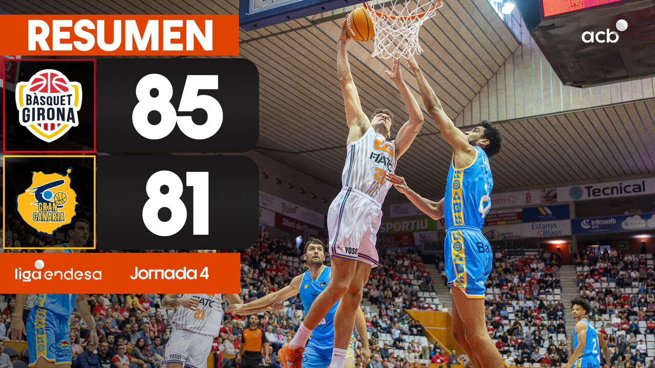 Resumen Bàsquet Girona 85 - Dreamland Gran Canaria 81 (J4)