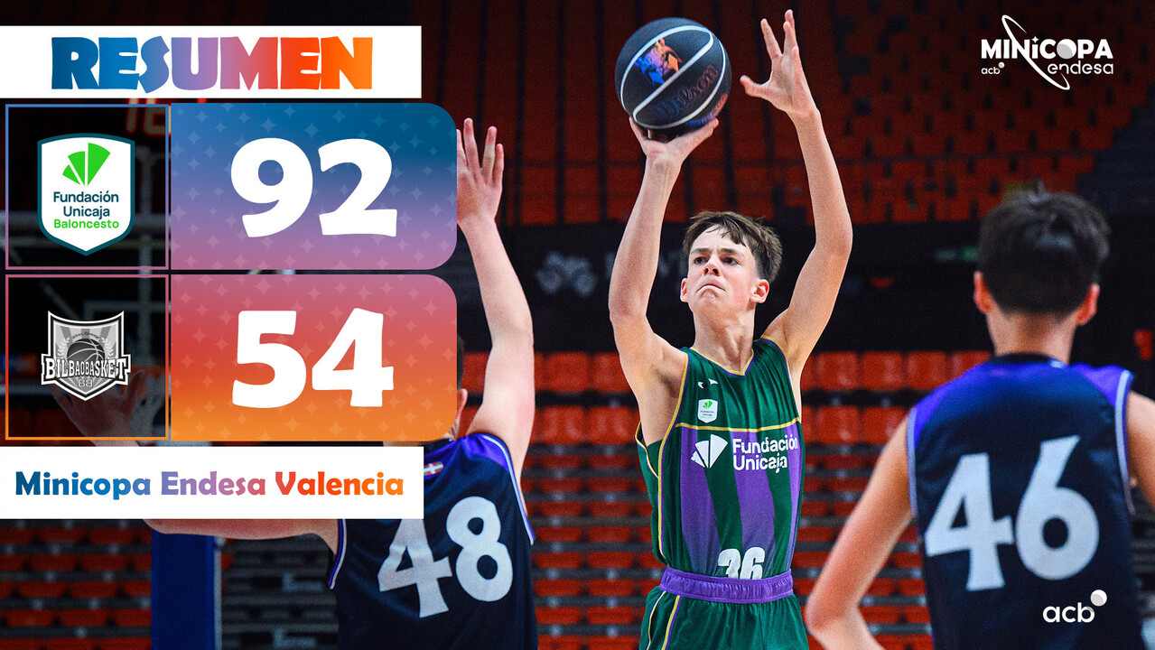 Minicopa Endesa: Unicaja 92 - Bilbao Basket 54 (J1)