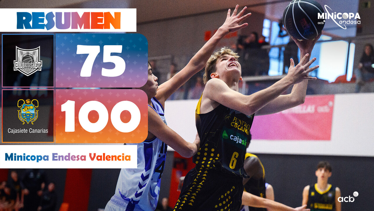Minicopa Endesa: Bilbao Basket 75 - Cajasiete Fundación CB Canarias 100 (J2)