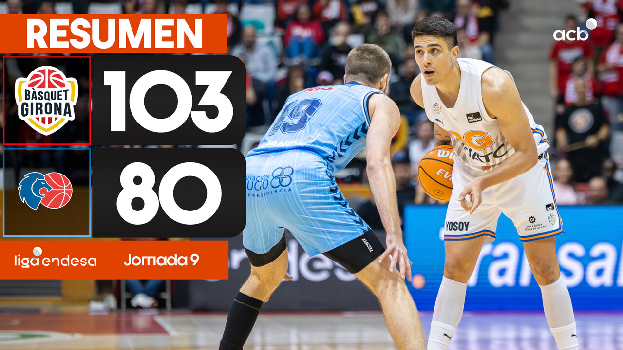Resumen Bàsquet Girona 103 - Río Breogán 80 (J9)