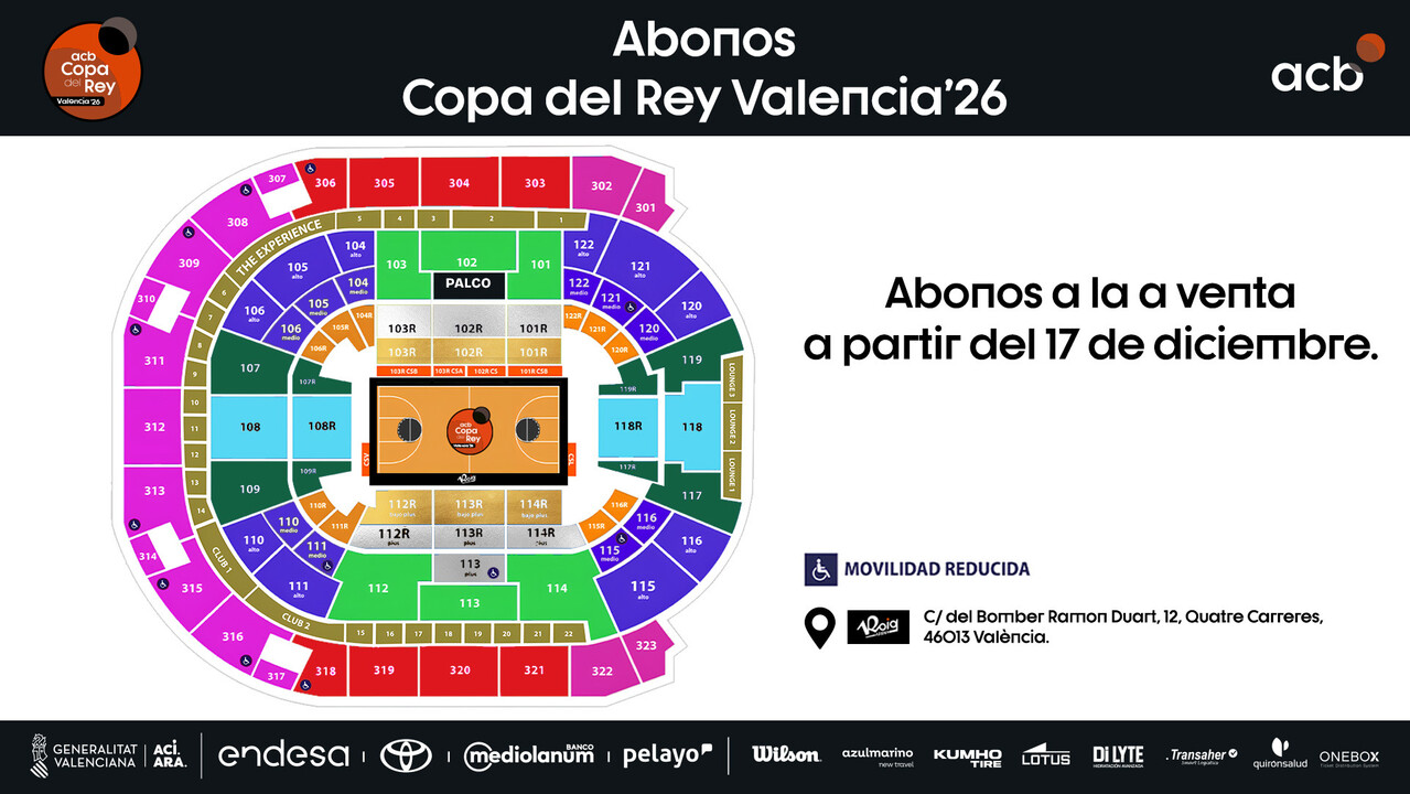 Los abonos para la Copa, a la venta el miércoles 17 de diciembre