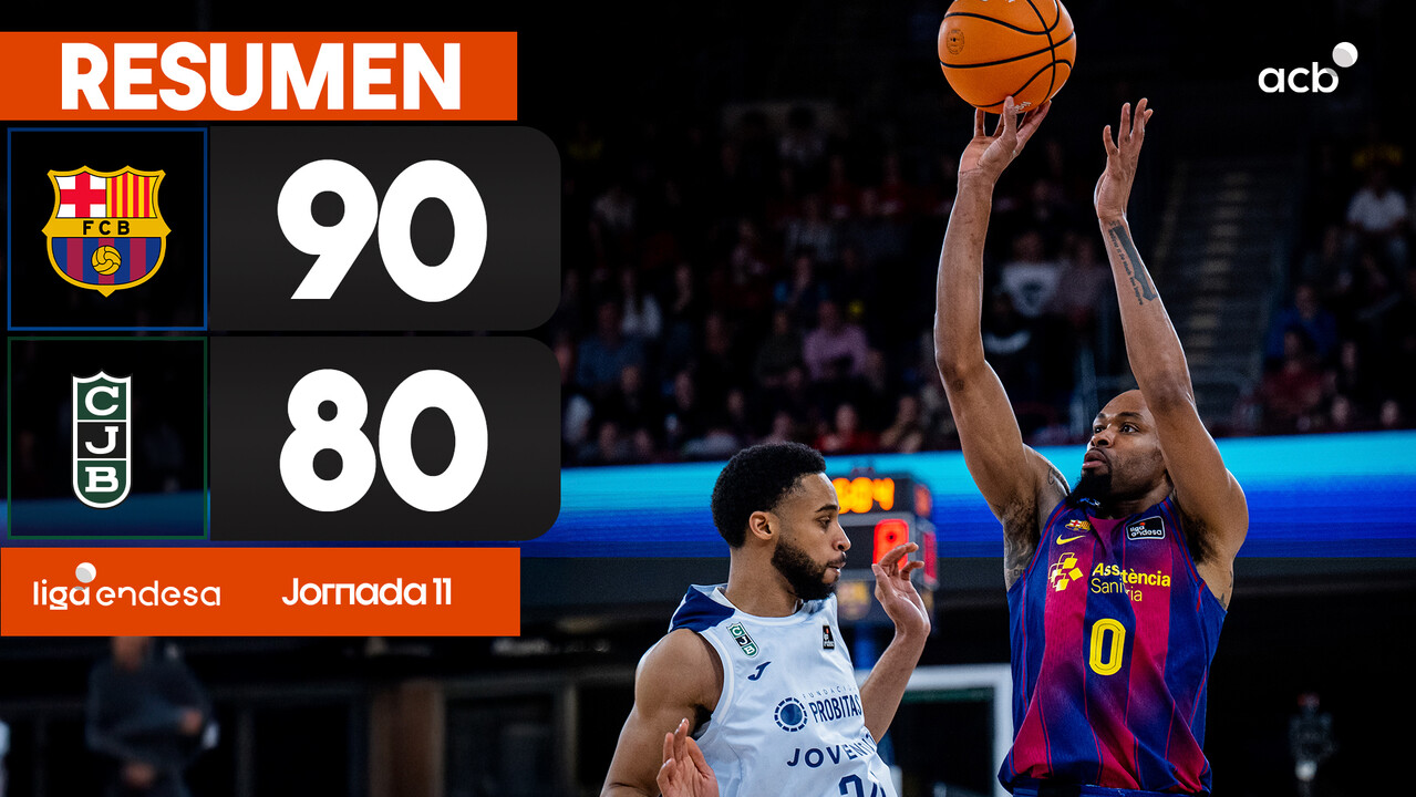 Resumen Bar&ccedil;a 90 - Joventut Badalona 80 (J11)