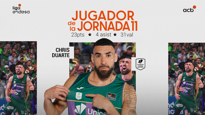 Chris Duarte, Jugador de la Jornada 11 de la Liga Endesa 2025-26