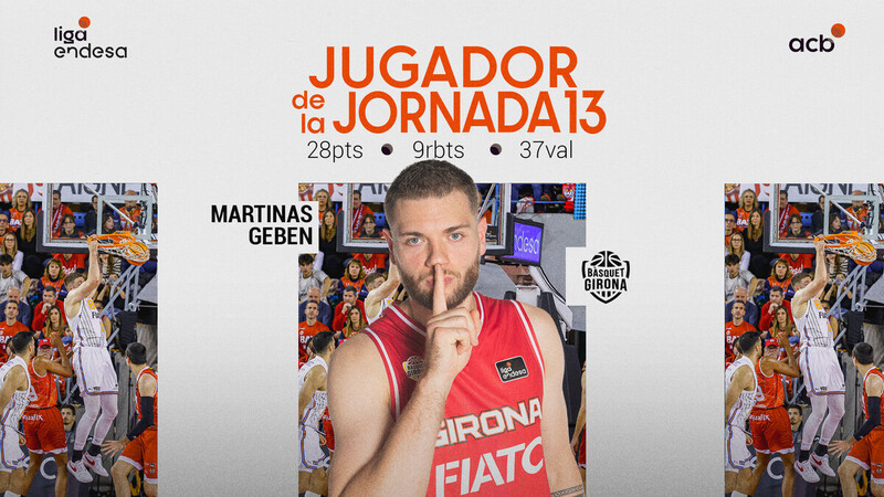 Martinas Geben, Jugador de la Jornada 13