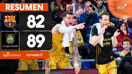 Resumen Bar&ccedil;a 82 - La Laguna Tenerife 89 (J17)