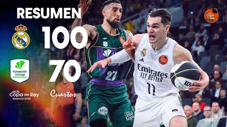 Resumen. Real Madrid 100- Unicaja 70 (Cuartos Copa)