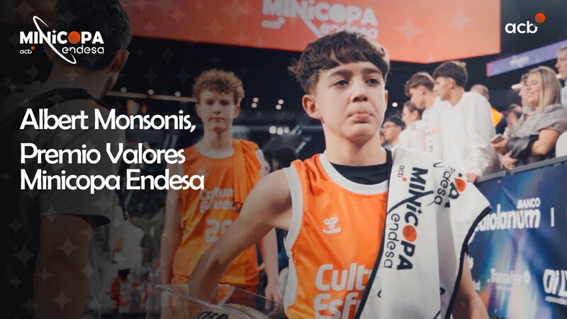 Albert Monsonis, Premio Valores de la Minicopa Endesa 2026