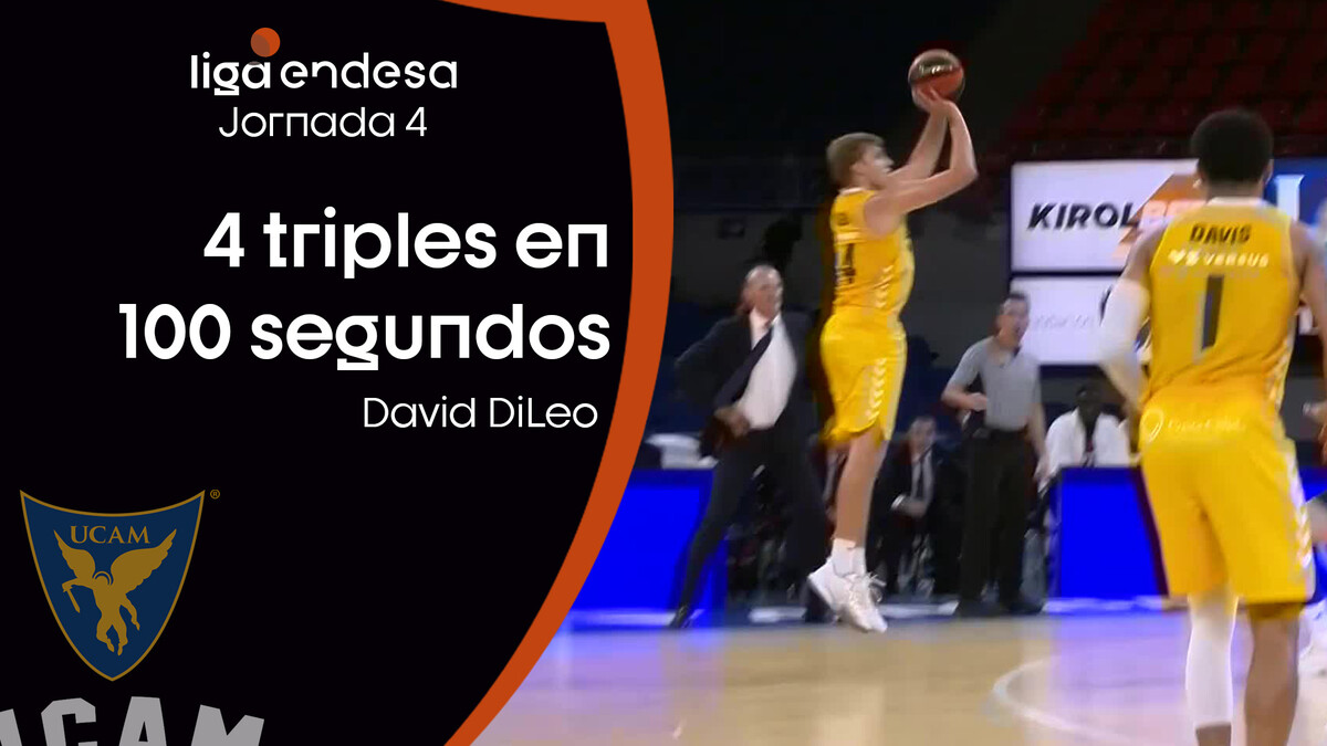 David DiLeo... On fire: ¡4 triples en 100 segundos!