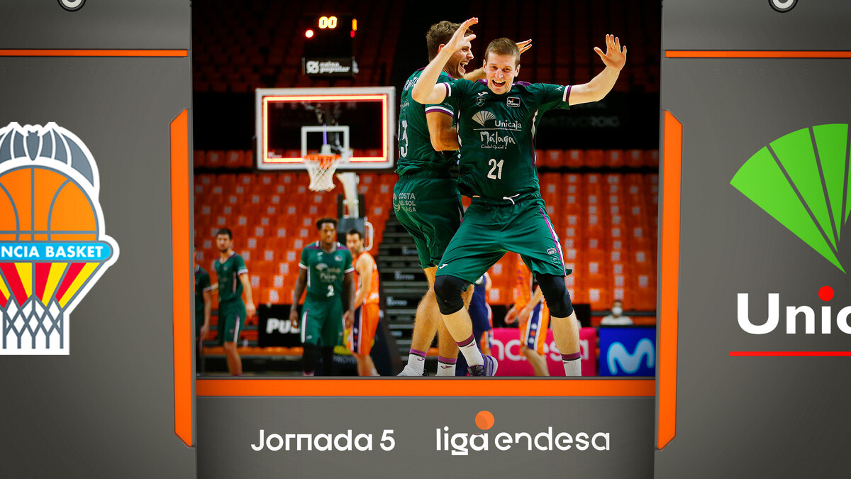 Resumen Valencia Basket 66 - Unicaja 71 (J5)