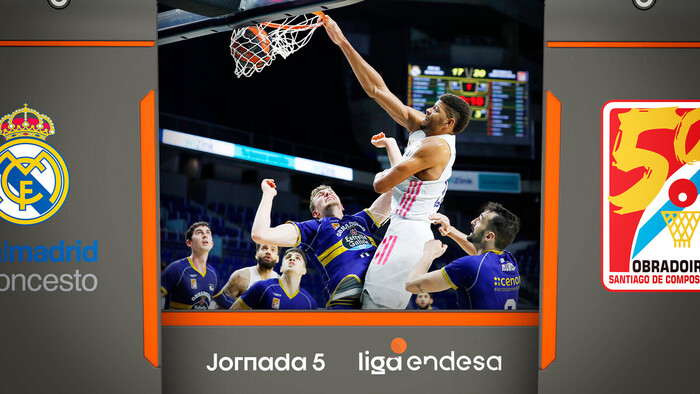Resumen Real Madrid 84 - Monbus Obradoiro 77 (J5)