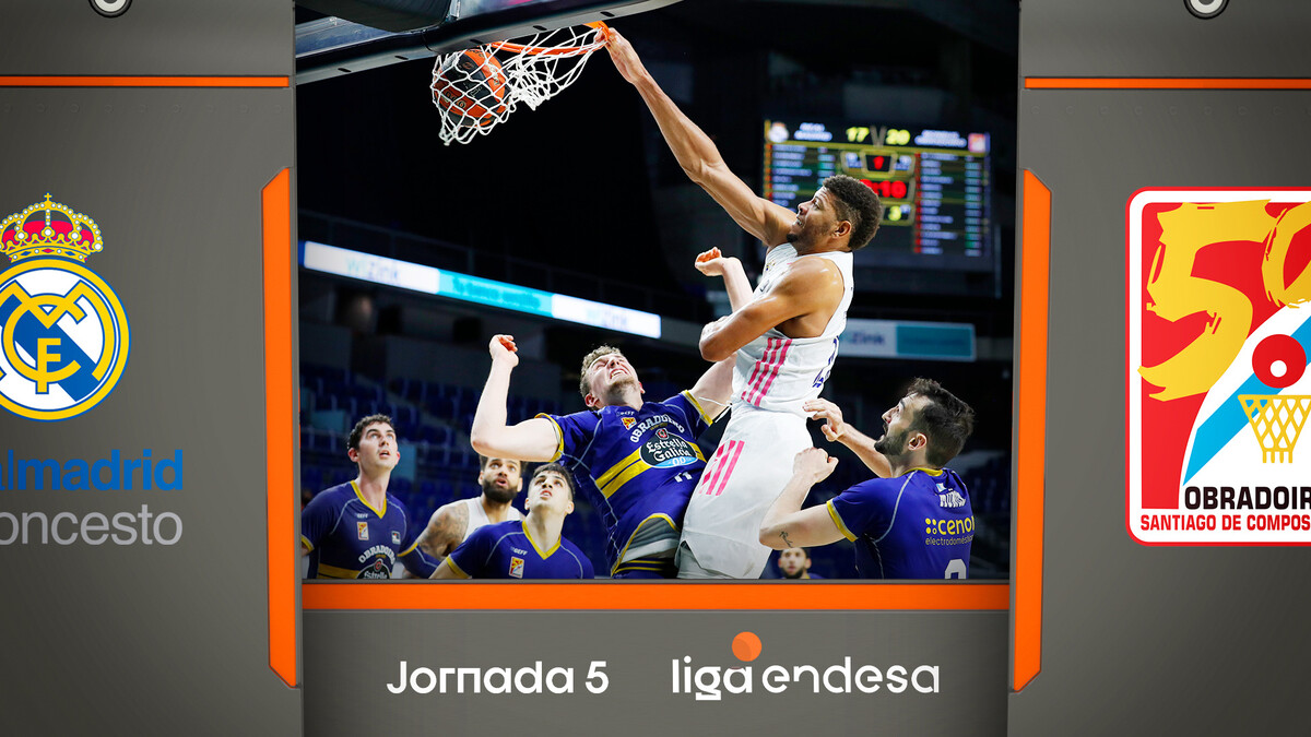 Resumen Real Madrid 84 - Monbus Obradoiro 77 (J5)
