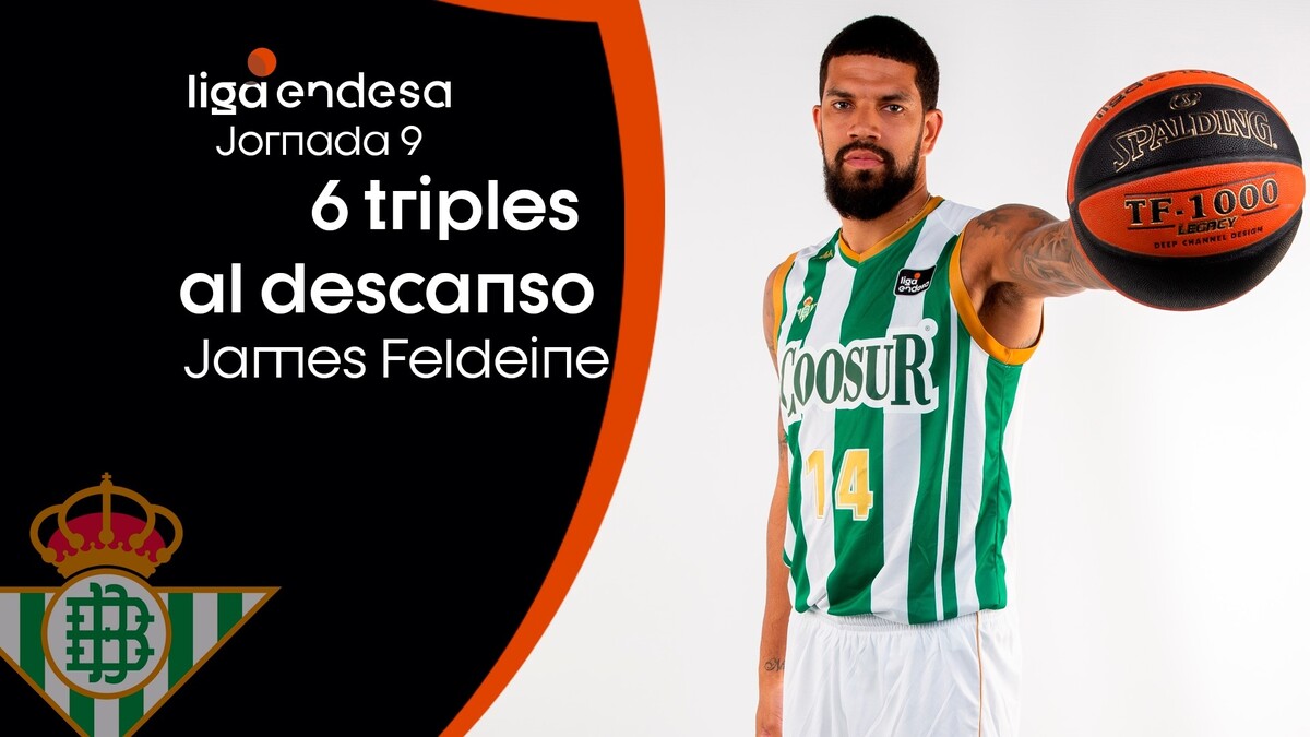 James Feldeine: ¡6 triples al descanso!