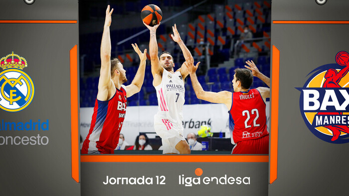 Resumen Real Madrid 100 - BAXI Manresa 78 (J12)